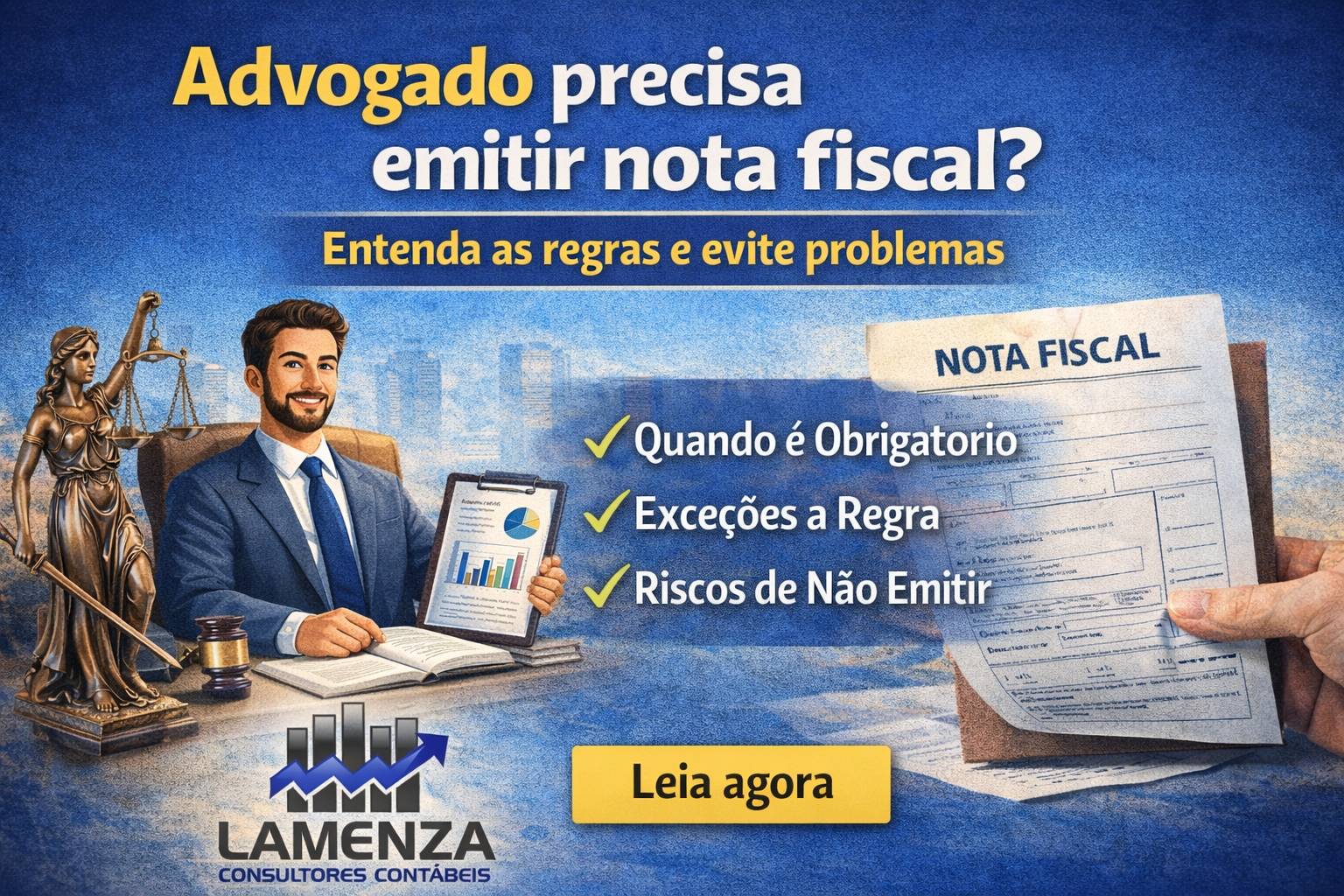 Advogado Emitir Nota Fiscal - Lamenza Consultores Contábeis e Auditores LTDA