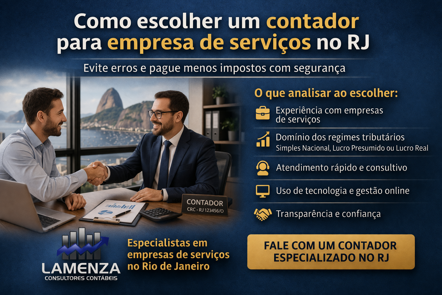 Contador Empresa Servicos Rj - Lamenza Consultores Contábeis e Auditores LTDA