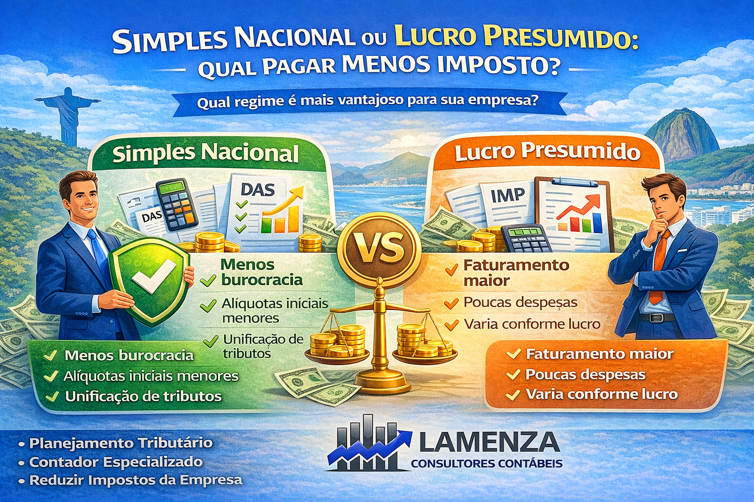 Simples Nacional Ou Lucro Presumido - Lamenza Consultores Contábeis e Auditores LTDA