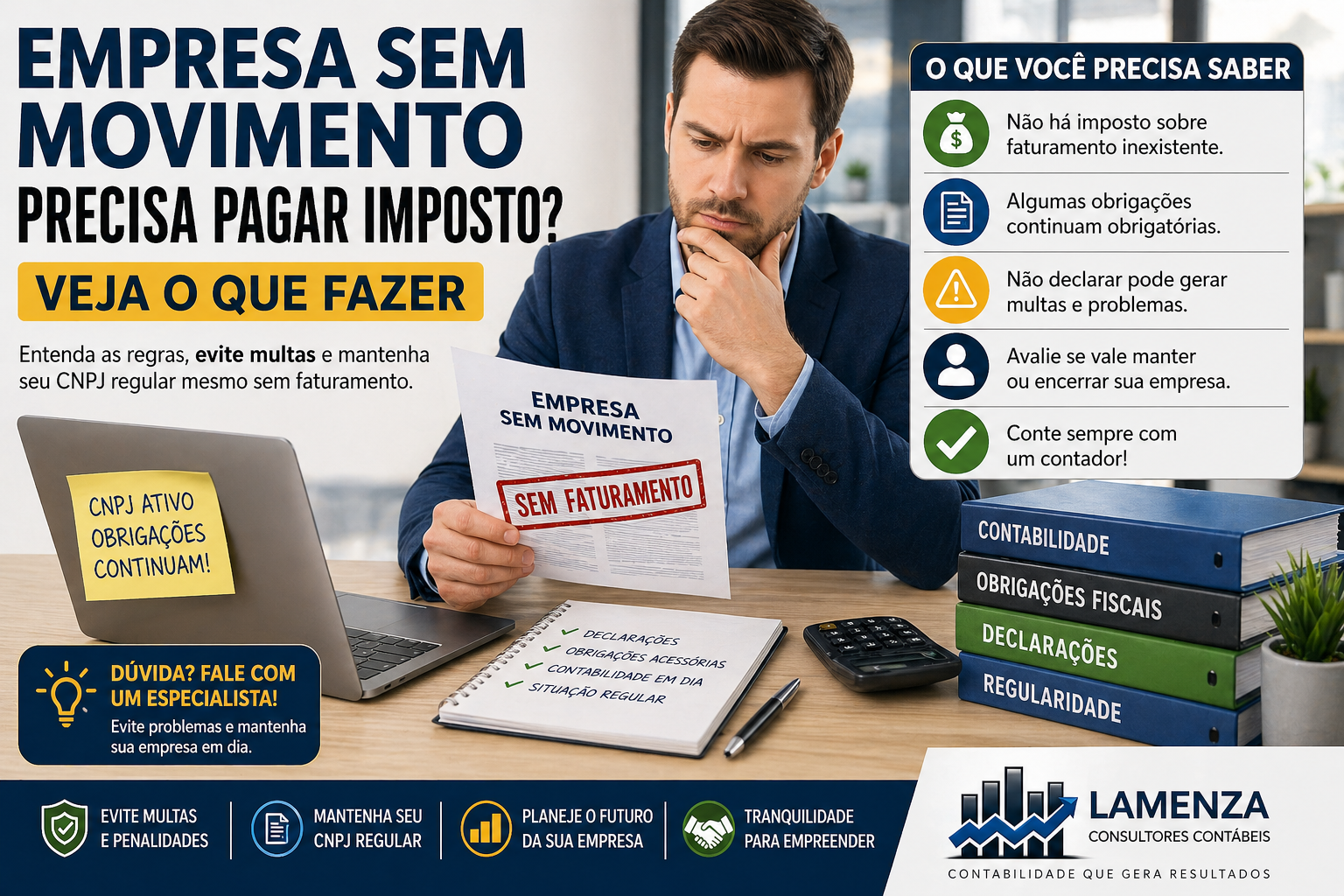 Empresa Sem Movimento Imposto - Lamenza Consultores Contábeis e Auditores LTDA