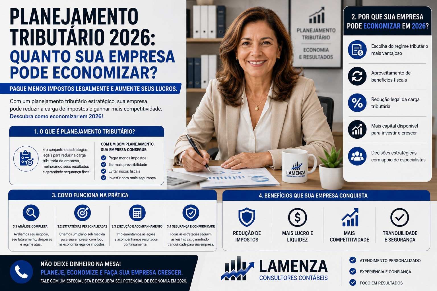 Economizar Planejamento Tributario Empresa 2026 - Lamenza Consultores Contábeis e Auditores LTDA