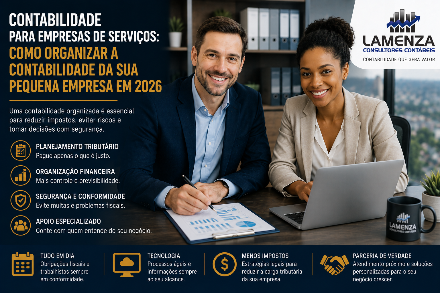 Organizar Contabilidade Pequena Empresa 2026 - Lamenza Consultores Contábeis e Auditores LTDA